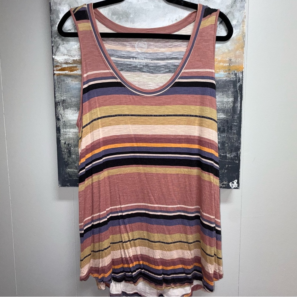 Maurices Multicolor Striped Tank Top